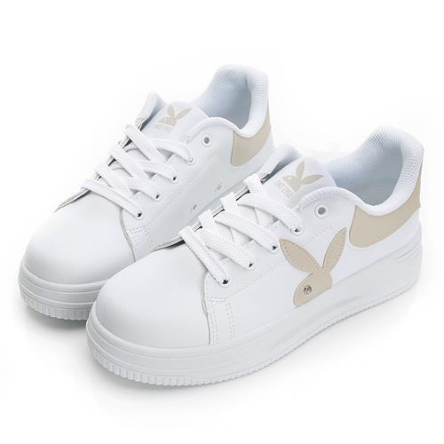 【PLAYBOY】Minimalist 輕盈休閒兔兔小白鞋-Y96161P白杏