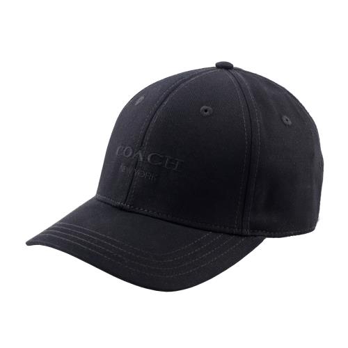 COACH 刺繡標誌棉質棒球帽 (黑色) CH409 BLK