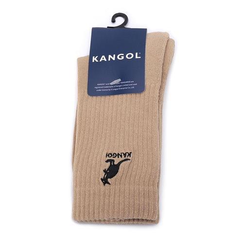 KANGOL 中長厚底襪 卡其 6152184032 鞋全家福