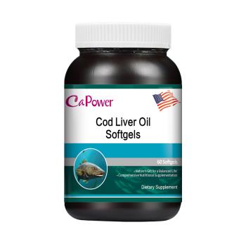 【CaPower】美國加柏爾鱈魚肝油軟膠囊(60粒/瓶)-型錄