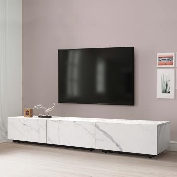 Boden-索菲亞6尺三抽白色大理石紋電視櫃/長櫃/視聽櫃