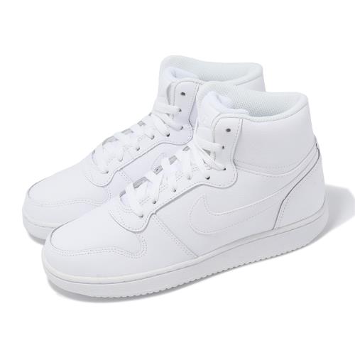 Nike 休閒鞋 Wmns Ebernon MID 女鞋 白 全白 復古 高筒 小白鞋 AQ1778-100