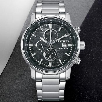 CITIZEN星辰 Chronograph系列 鐵窗花設計 光動能計時腕錶 CA0840-87E