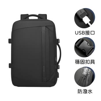 【Azaer】多功能大容量後背包 雙肩包 電腦包(USB充電包 筆電包 旅行包 運動包 多功能包)