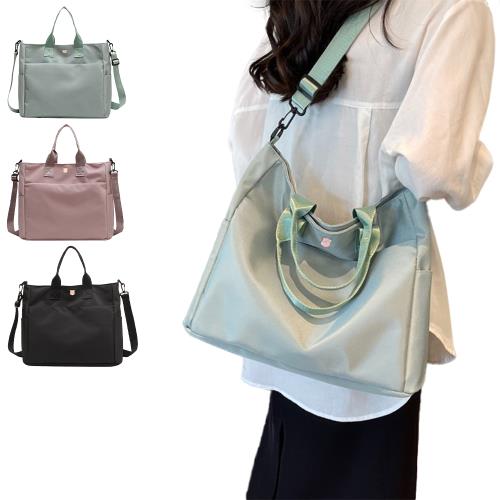 SPRING-簡約大容量牛津布手提包肩背包斜背包-多色