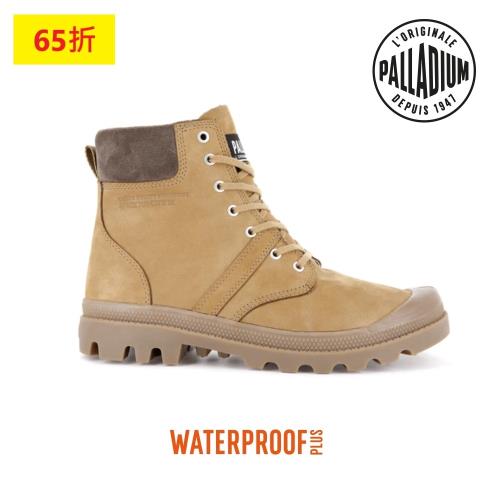 【PALLADIUM】PALLABROUSSE CUFF WP+皮革防水靴 男女款 卡其 77982-237