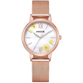 CITIZEN 星辰 Wicca 少女系列限定款太陽能晶鑽腕錶/30.2mm/KP5-166-21