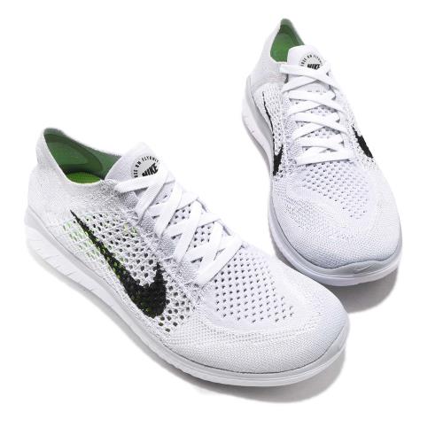 Womens nike free rn 2018 black and on sale white