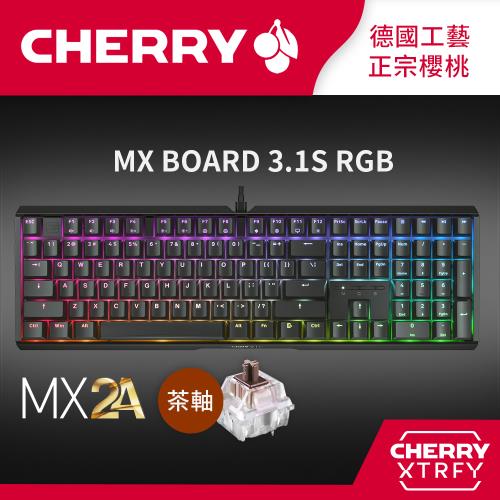 Cherry MX Board 3.1S MX2A RGB 機械式鍵盤 黑正刻 (茶軸)