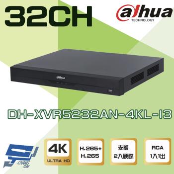 [昌運科技] 大華 DH-XVR5832S-I3 32路 5M-N/1080P 人臉辨識 8硬碟 XVR錄影主機