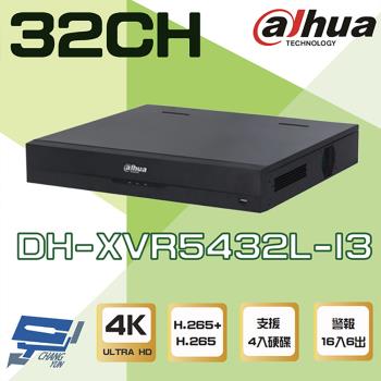 [昌運科技] 大華 DH-XVR5432L-I3 32路 5M-N/1080P 人臉辨識 4硬碟 XVR錄影主機