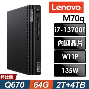 Lenovo 聯想 ThinkCentre M70q (i7-13700T/64G/2TB+4TB SSD/W11P)