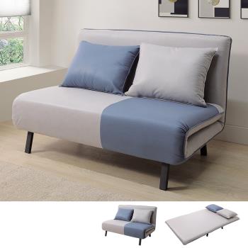 Boden-菲利浦灰色防潑水布面沙發床/雙人椅/二人座沙發-贈抱枕