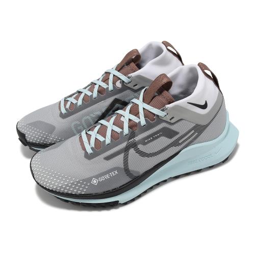 Nike 野跑鞋Wmns React Pegasus Trail 4 GTX 女鞋防水灰藍DJ7929-005