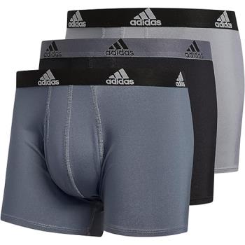 Adidas(混搭3件組) 2024男時尚彈力灰黑色四角修飾內著混搭3件組(預購)