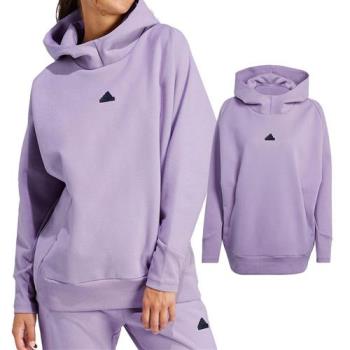 Adidas W Z.N.E. WTR OH 女款 紫色 休閒 口袋 冬季 帽T 長袖 IS4336