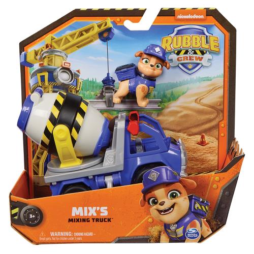 PAW Patrol汪汪隊立大功 Rubble & Crew 基本車輛組 - 深藍(Mix與水泥車)