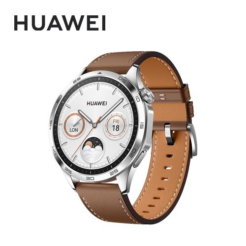 (好禮組)HUAWEI Watch GT4 46mm GPS運動健康智能時尚手錶 山茶棕