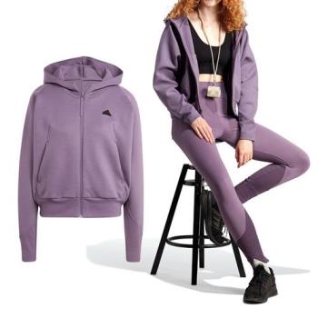 Adidas W Z.N.E. FZ 女款 紫色 運動 休閒 百搭 連帽 外套 IN5132