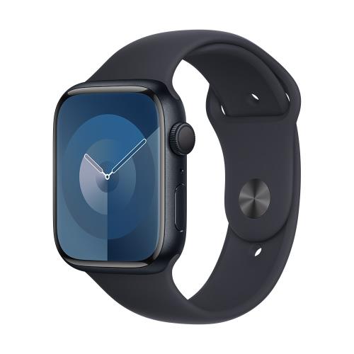 【Apple】 Watch Series 9 GPS 45mm 午夜色鋁金屬錶殼+午夜色運動型錶帶