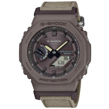 CASIO G-SHOCK 太陽能x藍牙連線 農家橡樹 雙顯腕錶 GA-B2100CT-5A