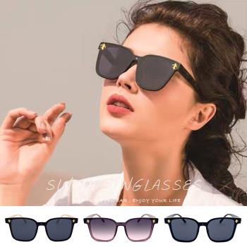 【SINYA】抗UV太陽眼鏡 時尚方框切邊無框金屬墨鏡 名媛款必備款眼鏡 抗UV400 N512