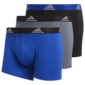 Adidas 2024男經典彈力藍灰黑色四角修飾內著混搭3件組(預購)