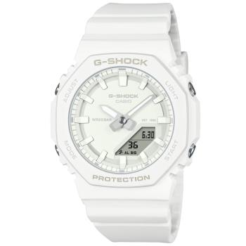 CASIO G-SHOCK 八角形錶殼 經典白 雙顯腕錶 GMA-P2100-7A