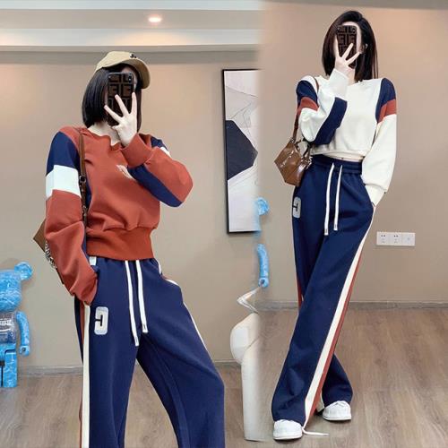 【韓國K.W.】型-美式撞色運動休閒套裝