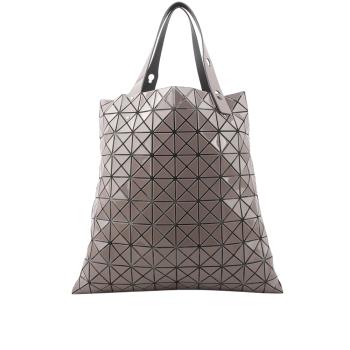 二手商品9.5成新 ISSEY MIYAKE 三宅一生 BAO BAO PRISM GLOSS 10X10 亮面手提包(灰紫色)