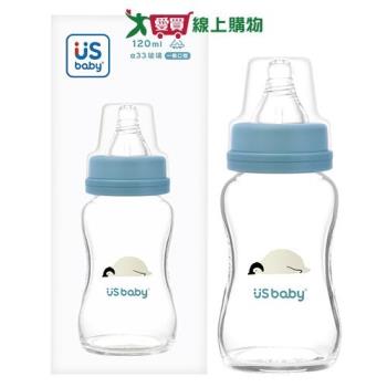 優生 真母感玻璃瓶 一般口徑 S120ml-企鵝 台灣製 超耐熱玻璃 人體工學 通過8大重金屬檢驗 【愛買】