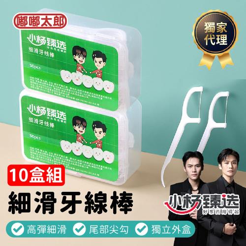 【小楊臻選】高分子細滑牙線棒(10盒組) 尖尾牙線棒 牙間刷 牙線 牙籤