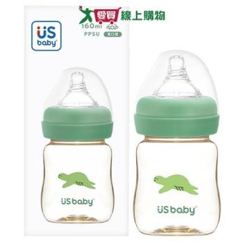 優生 真母感PPSU奶瓶160ml-綠蠵龜 通過SGS 無重金屬塑化劑 不含雙酚A 可反覆高溫消毒 人體【愛買】