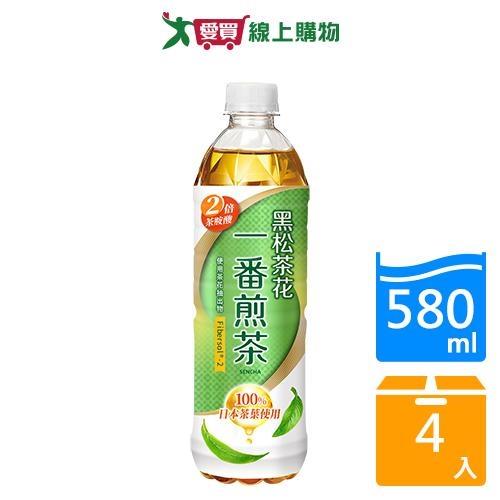 黑松茶花一番煎茶580MLx4入【愛買】