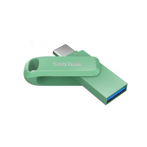 SanDisk SDDDC3 Ultra Go USB Type C+A 256G 雙用高速隨身碟-草本綠