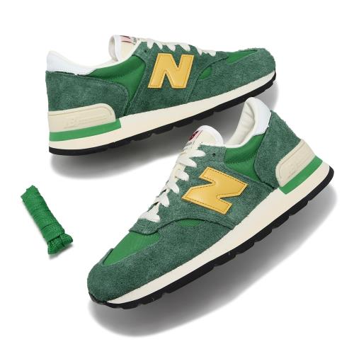 New Balance 休閒鞋990 男鞋美製綠黃復古麂皮運動鞋NB 紐巴倫M990GG1-D