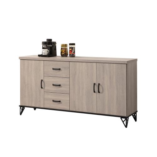 【唯熙傢俱】漢德淺灰橡色5.3尺餐櫃