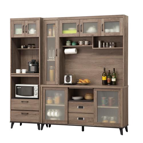 【唯熙傢俱】樂娜灰橡色7尺餐櫥櫃