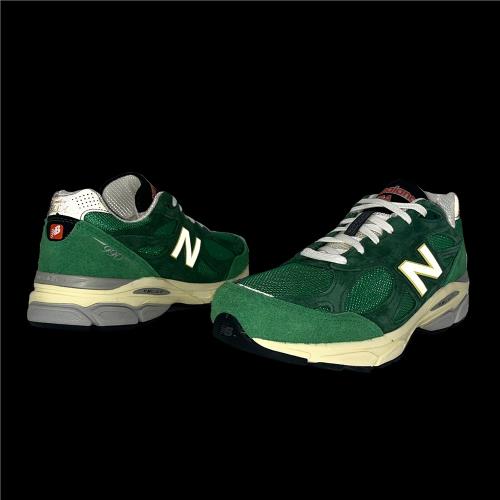 New Balance x Teddy Santis 休閒鞋990 V3 男鞋綠黃美製麂皮拼接聯名