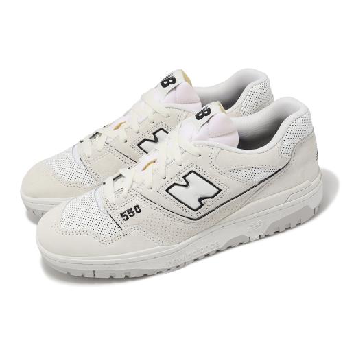 New Balance 休閒鞋 550 男鞋 女鞋 白 鏡灰 麂皮 皮革 低筒 復古 NB 情侶鞋  BB550PRB-D