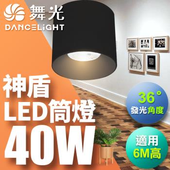 【舞光】40W 神盾筒燈 光束角36度 壓鑄鋁散熱快 全電壓 一體成形(時尚白/貴族黑)