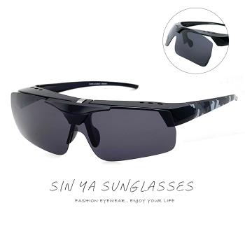 【SINYA】上翻式墨鏡 可外掛式套鏡 迷彩灰 輕量/抗UV400/PC防爆鏡片/可套鏡/遮陽/臺灣製 N05