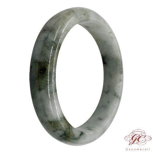 【肌容雪】天然緬甸A貨飄花翡翠特色手鐲 編號111 (鐲寬55.7mm  #18號)