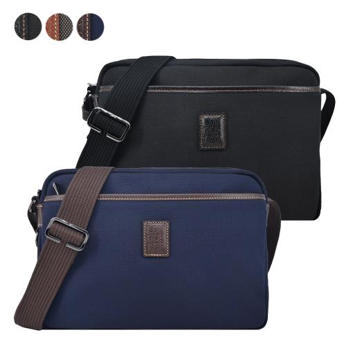 LONGCHAMP BOXFORD系列壓印皮標帆布相機斜背包(中/多色選)