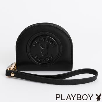PLAYBOY - 零錢包附手挽帶 Minimalist系列 - 黑色