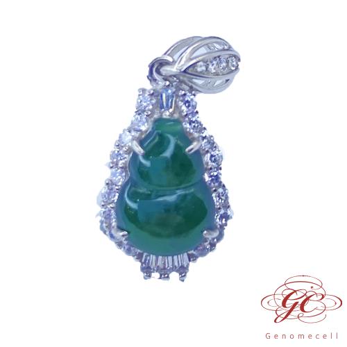 【肌容雪】緬甸天然A貨翡翠湖水綠翡翠葫蘆吊墜 編號476