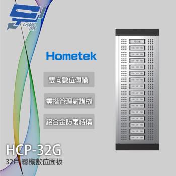 [昌運科技] Hometek HCP-32G 32戶總機數位面板 鋁合金防雨 需搭配管理對講機