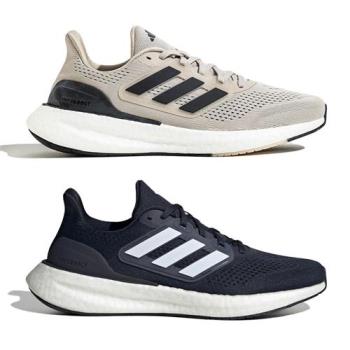 【下殺】Adidas 男鞋 慢跑鞋 避震 輕量 PUREBOOST 23 奶茶/藍【運動世界】IF2368/IF2373