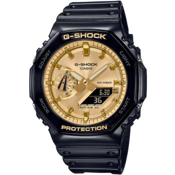 CASIO G-SHOCK 閃耀金屬八角造型計時錶/金/GA-2100GB-1A