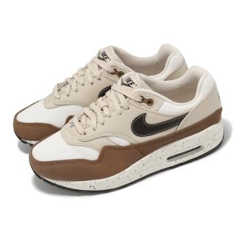 Nike 休閒鞋 Wmns Air Max 1 87 女鞋 男鞋 棕 米白 麂皮 皮革 拼接 氣墊 經典 FZ3621-220